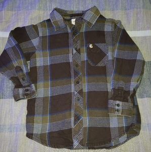 BOYS SIZE 7 CARHARTT BUTTON UP
